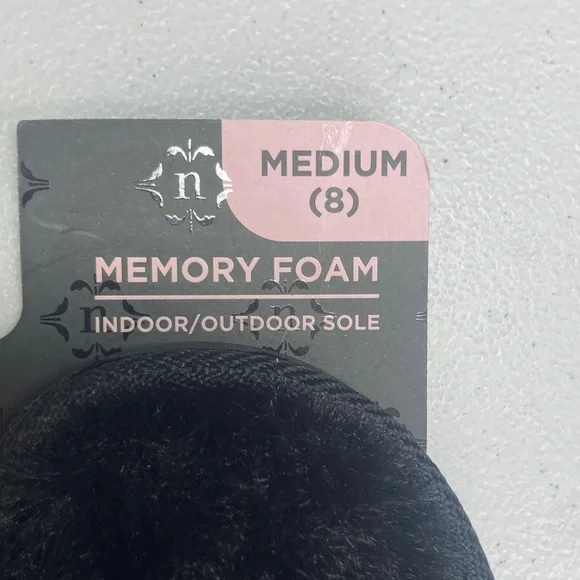 Nanette Lepore Black X band slipper with Red Heart Design pattern M 8 - Picture 4 of 14